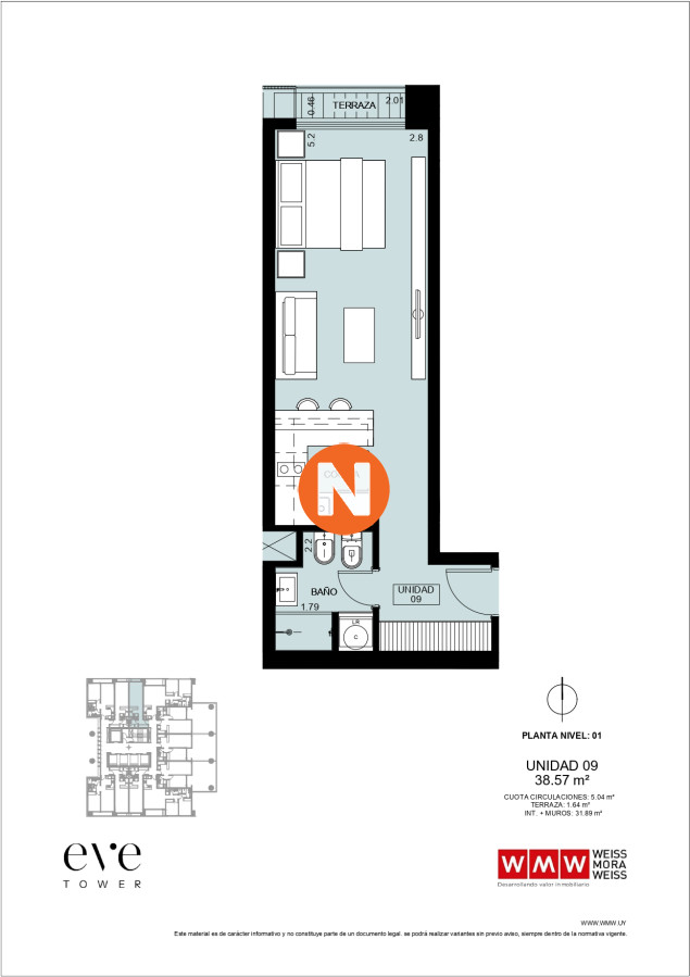 Apartamento Ref.222010 - Apartamentos en Venta Eve Tower Punta del Este