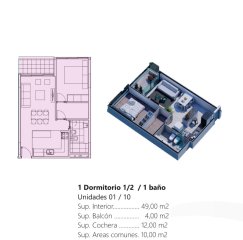 Apartamento de 1 dormitorio y medio en Punta del Este