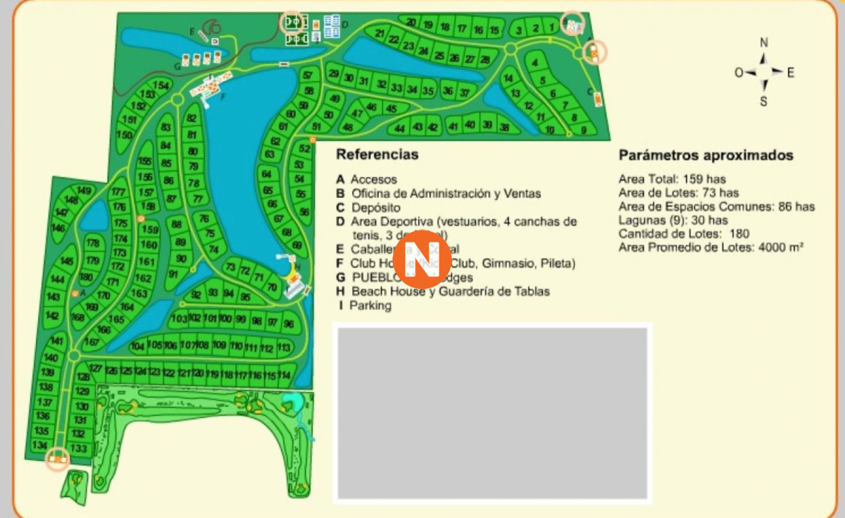 Terreno Ref.218609 - Venta de Exclusivo Lote de 4000 m2 en Pueblo Mio Manantiales 