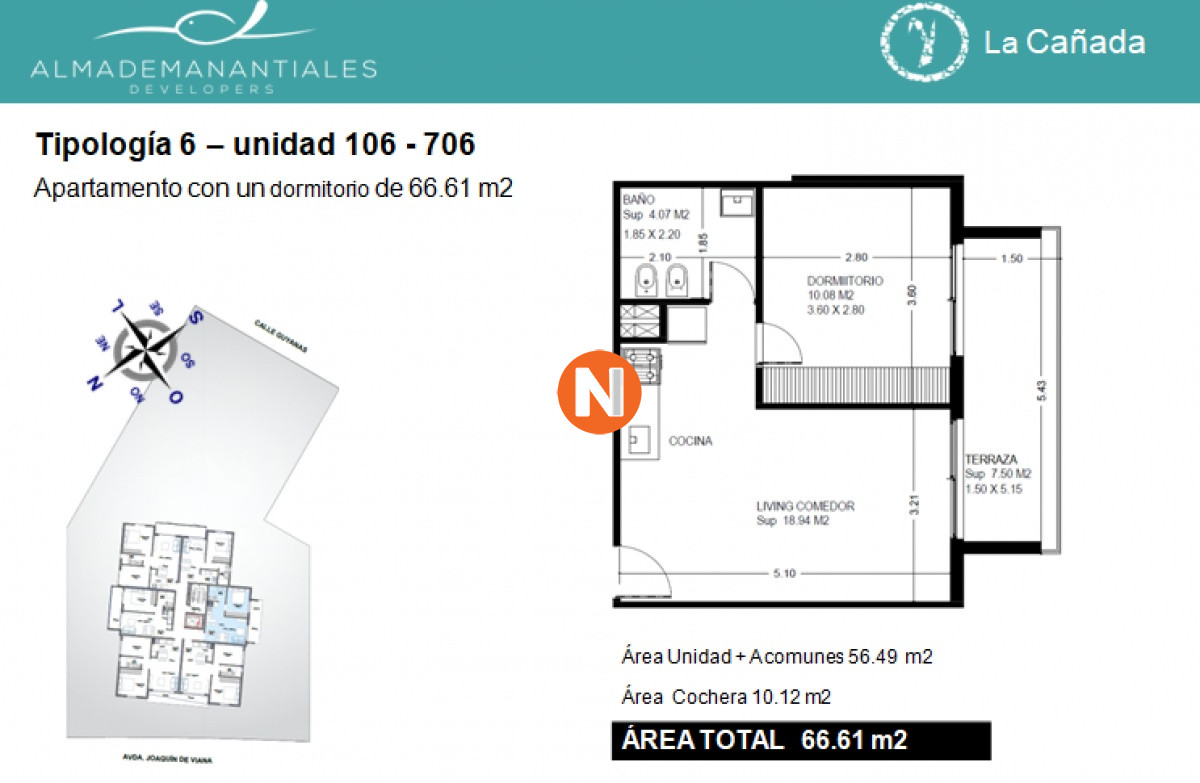 Apartamento Ref.218980 - LA CAÑADA