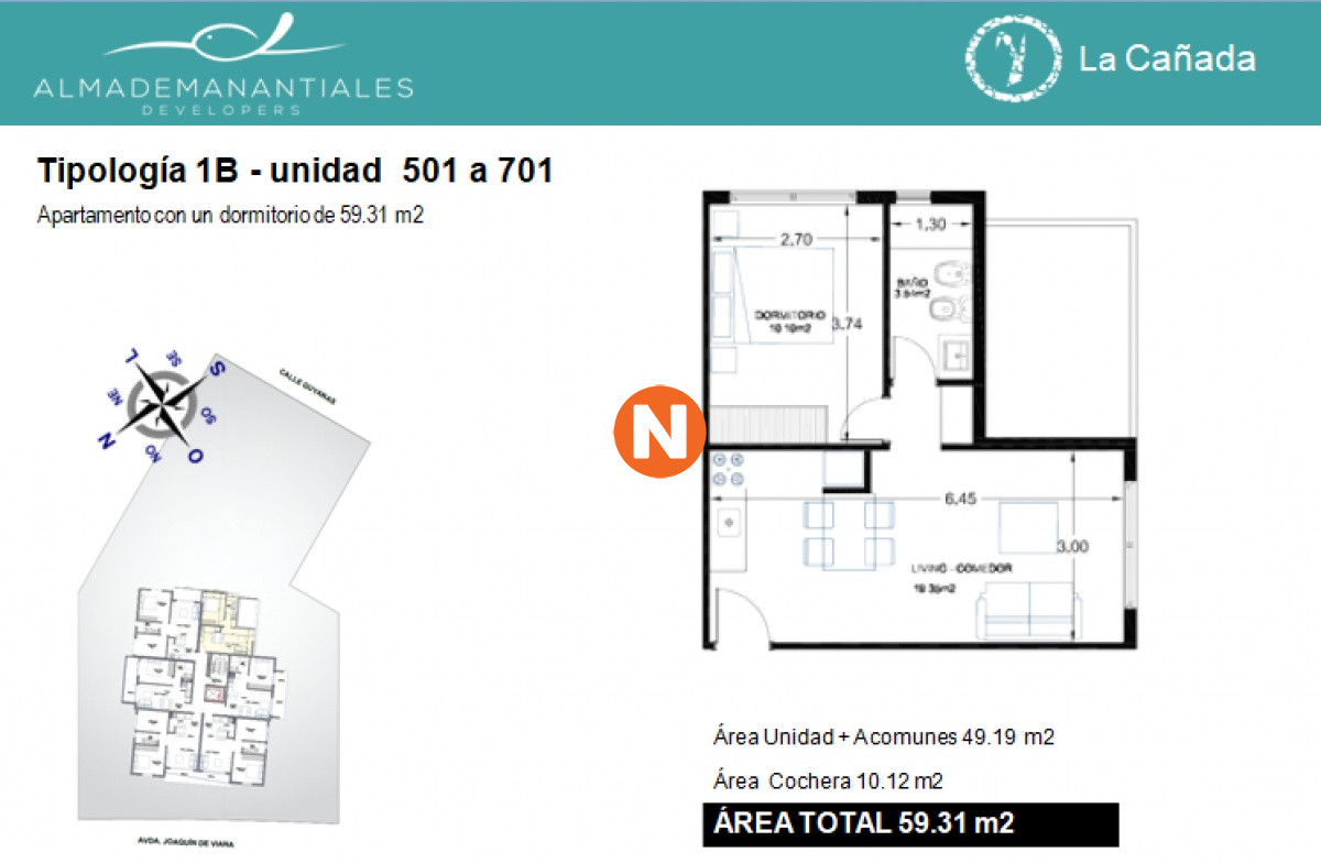 Apartamento Ref.218980 - LA CAÑADA
