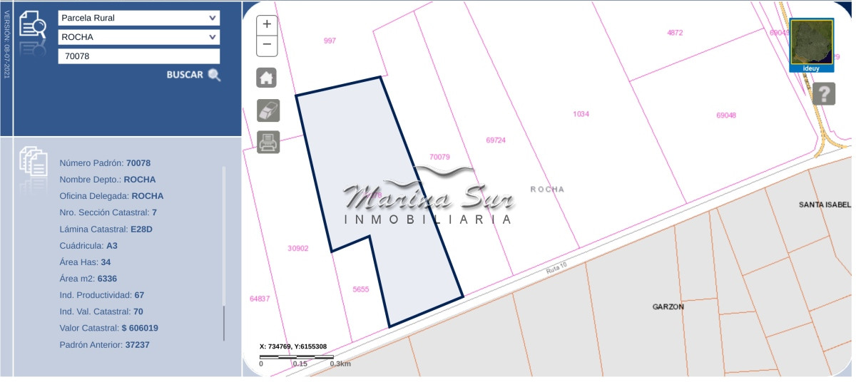 Chacra ID.74 - Permuta - Chacra de 34 ha. a 500 metros de desarrollo Las Garzas. Permuta - Venta