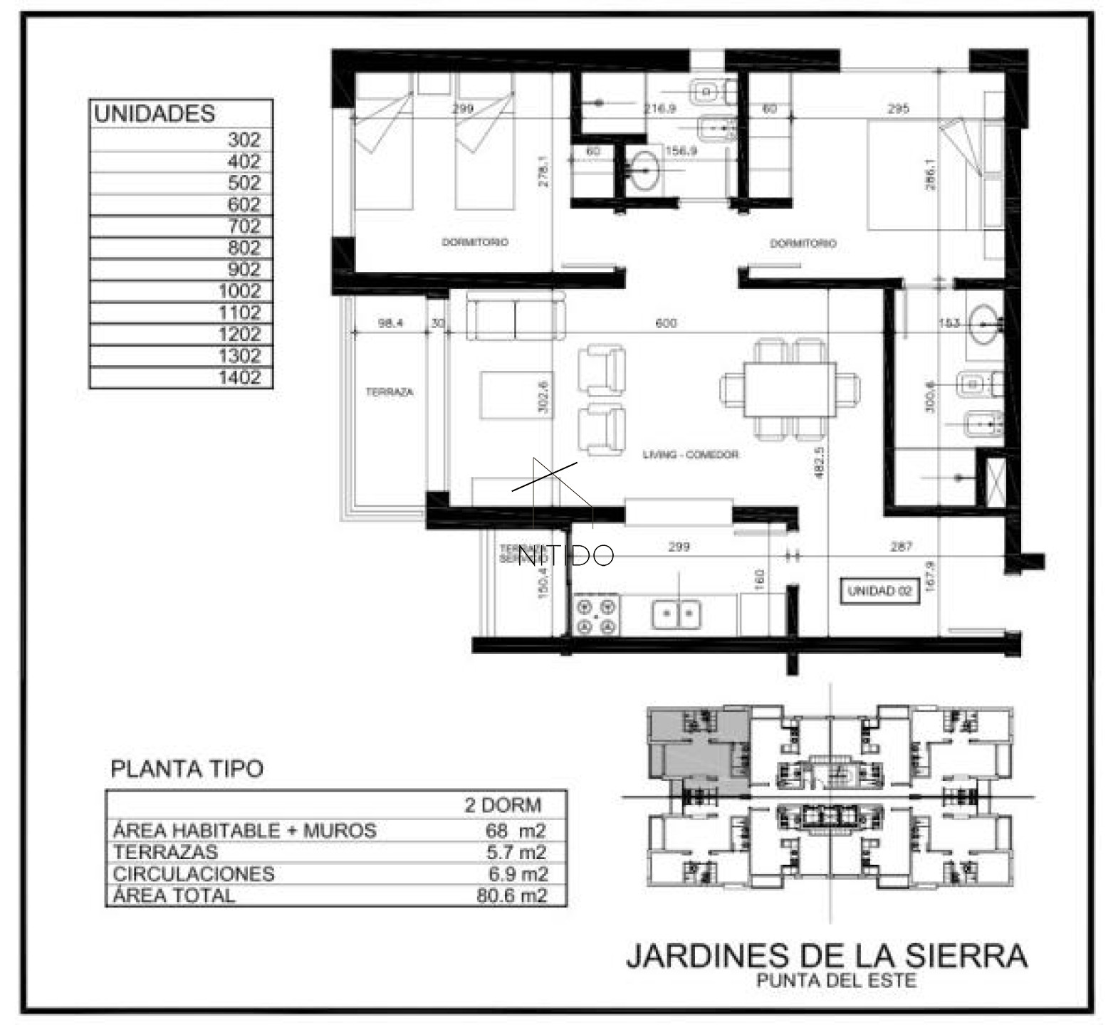 Apartamento ID.296 - EDIFICIO JARDINES DE LA SIERRA - 2 DORMS