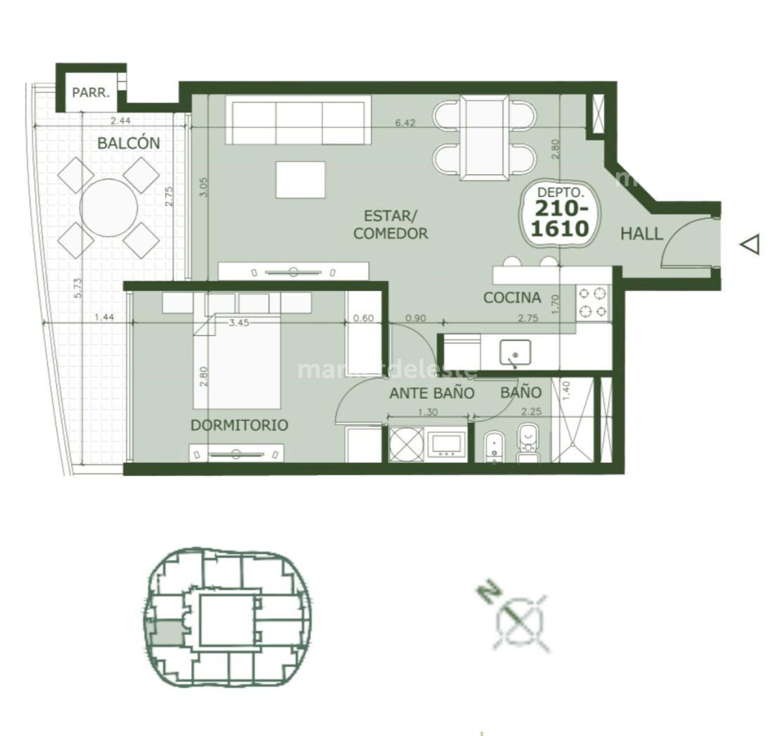 Apartamento ID.7735 - APARTAMENTO MANGLAR BRAVA 1 DORMITORIO
