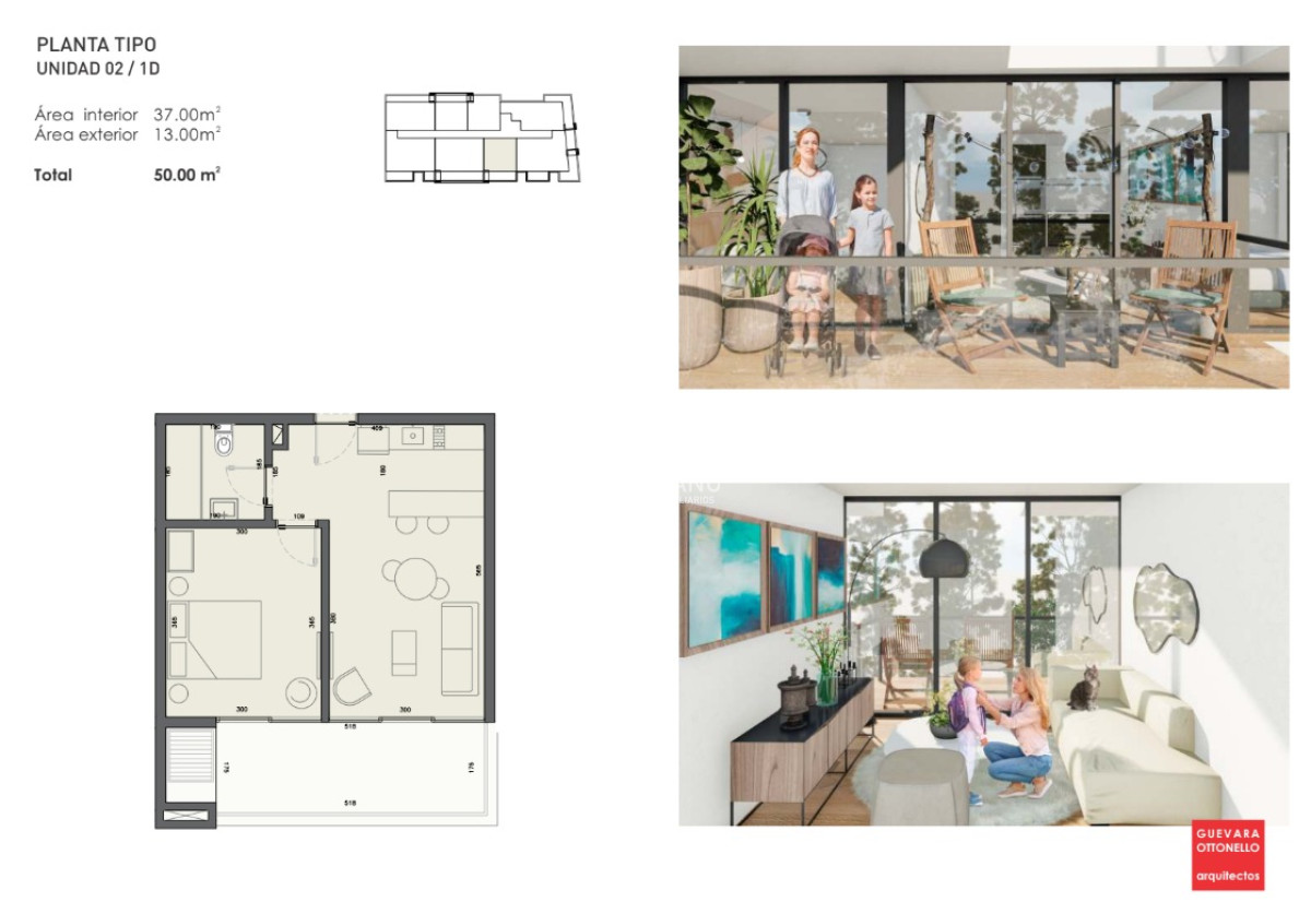 Apartamento ID.5287 - Venta apartamento 1 dormitorio punta del este edificio GENOVE