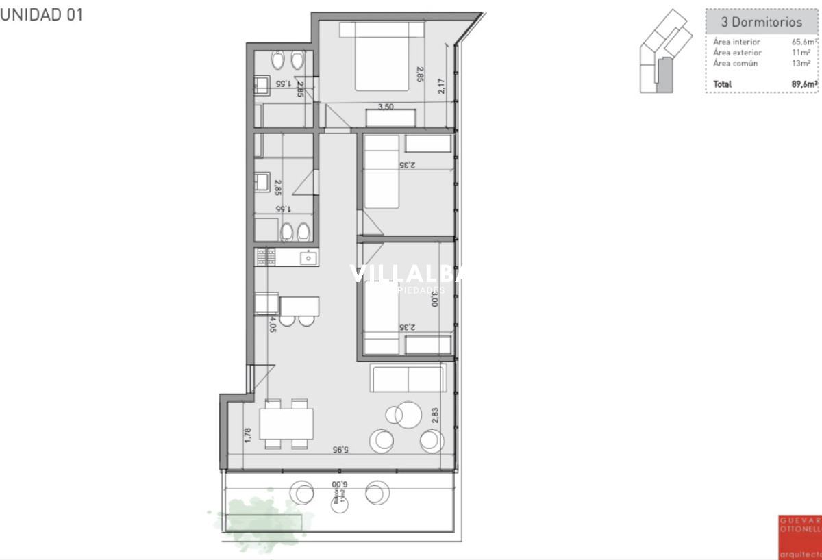 Apartamento ID.4075 - VENTA APARTAMENTO 3 DORM. CON COCHERA A ESTRENAR