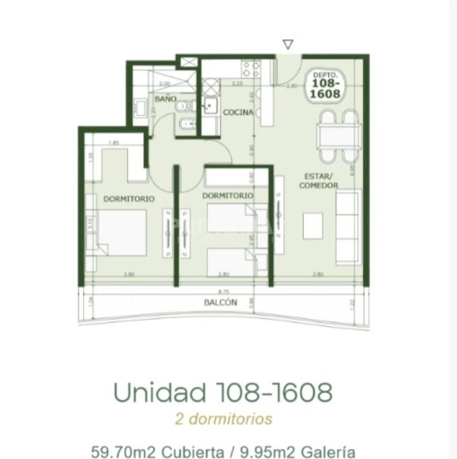 Apartamento ID.213338 - Apartamento de 2 dormitorios Manglar en venta, Punta del Este