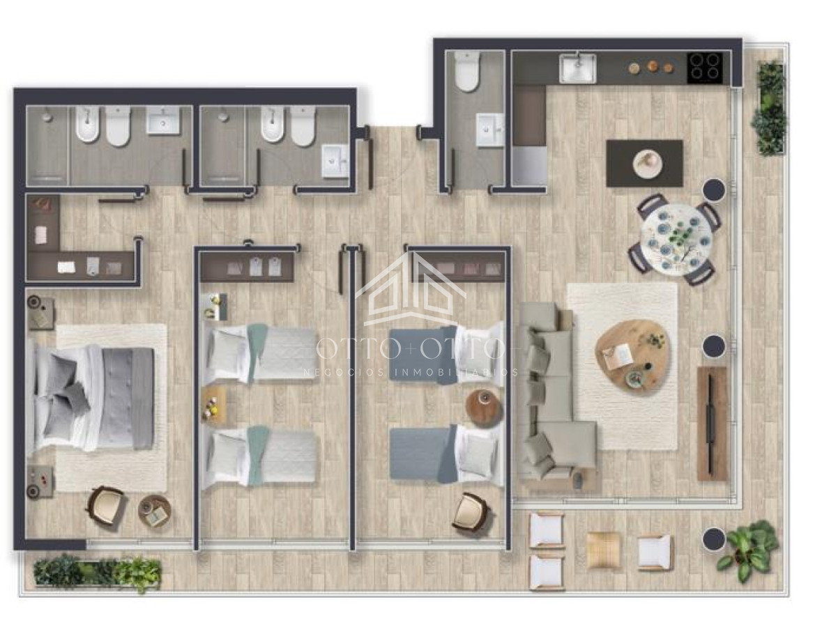 Apartamento ID.27417 - Apartamento de 3 dormitorios en venta, Punta del Este