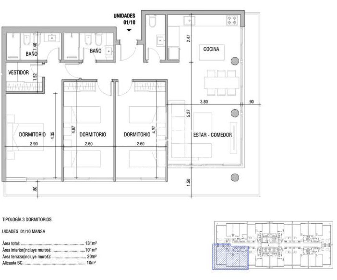Apartamento ID.27417 - Apartamento de 3 dormitorios en venta, Punta del Este