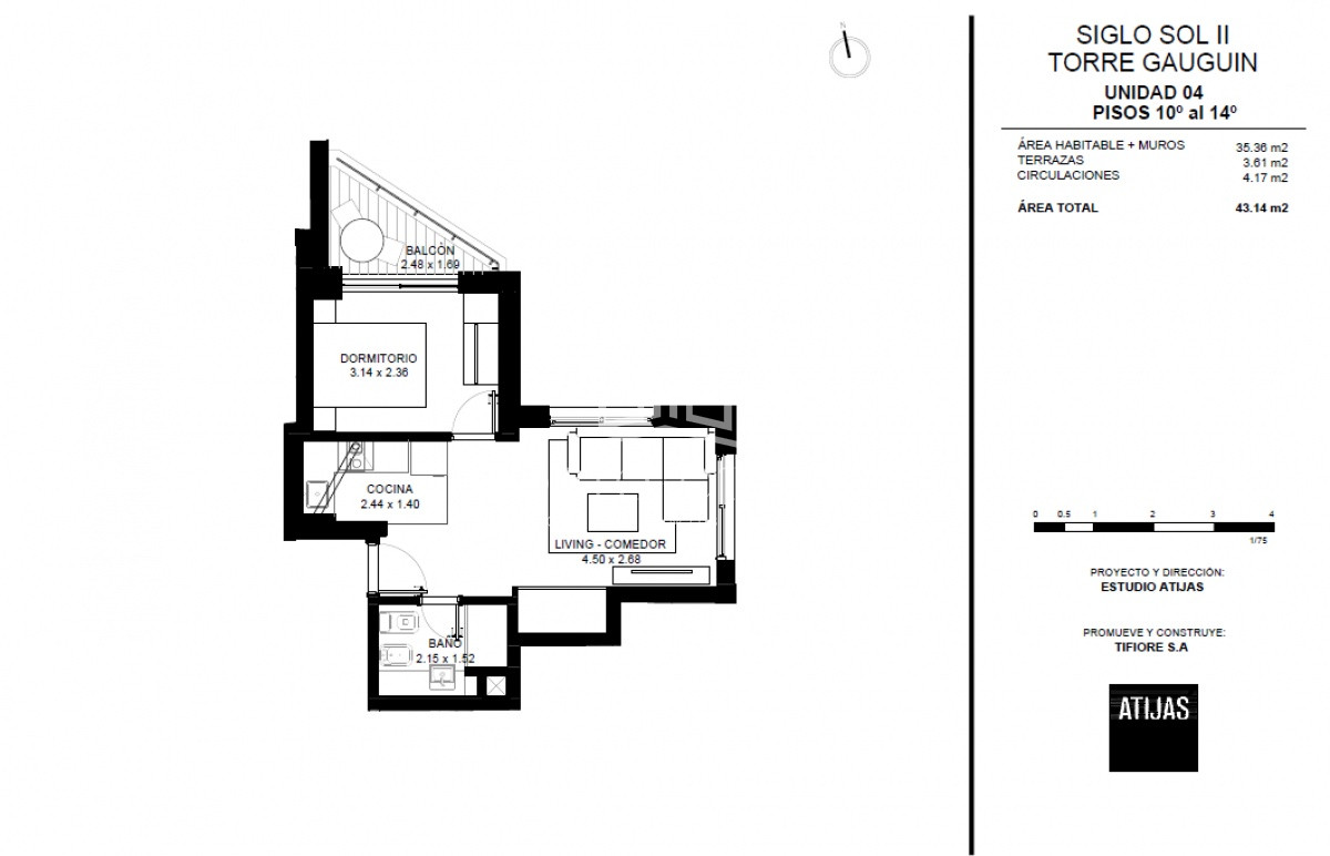 Apartamento ID.23566 - Venta apartamento un dormitorio Punta del Este edificio Siglo Sol II