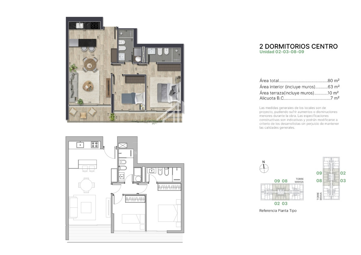 Apartamento ID.28189 - Espectacular apartamento ubicado en parada 4, Punta del Este de 2 dormitorios
