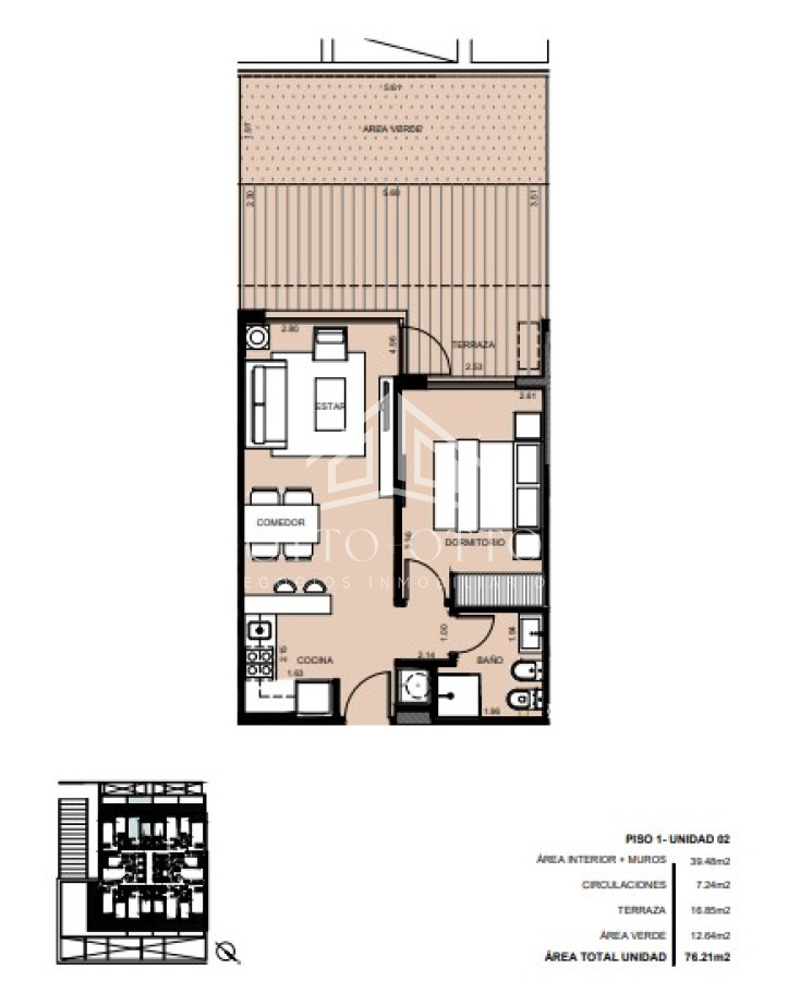 Apartamento ID.26895 - Apartamento de 1 dormitorio en venta, Punta del Este
