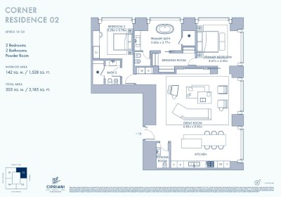 Venta apartamento dos dormitorios Punta del Este playa Brava edificio Cipriani