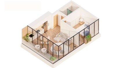 Apartamento de 1 dormitorio en venta, Punta del Este
