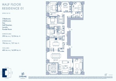 Venta apartamento tres dormitorios Punta del Este playa Brava edificio Cipriani