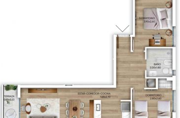 Apartamento en venta de dos dormitorios con balcón en Parque Rodó