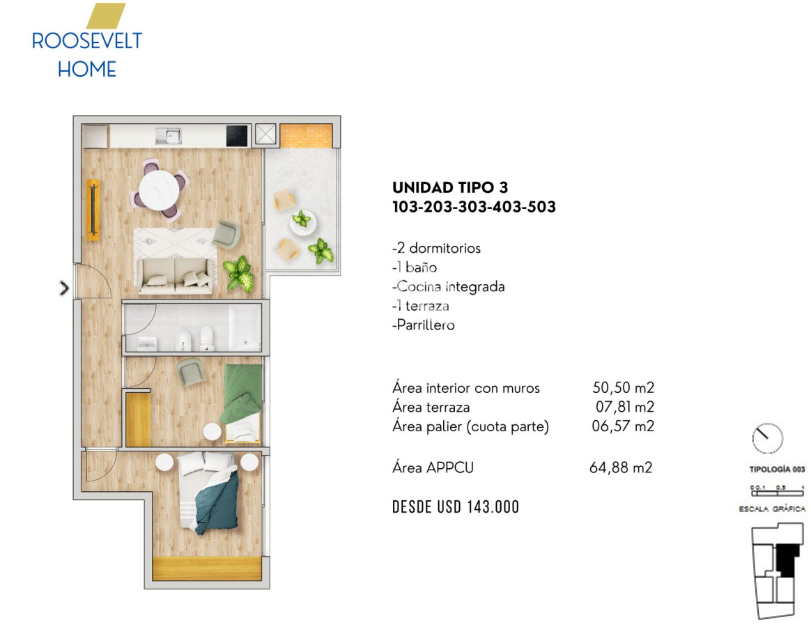 Apartamento ID.27952 - Proyecto En Pozo Apartamento en venta 2 dormitorios en Punta Del Este