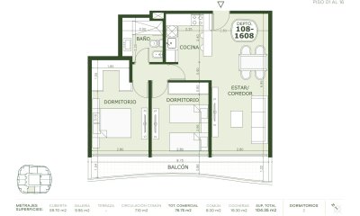 Venta apartamento dos dormitorios Punta del este Edificio Manglar Brava