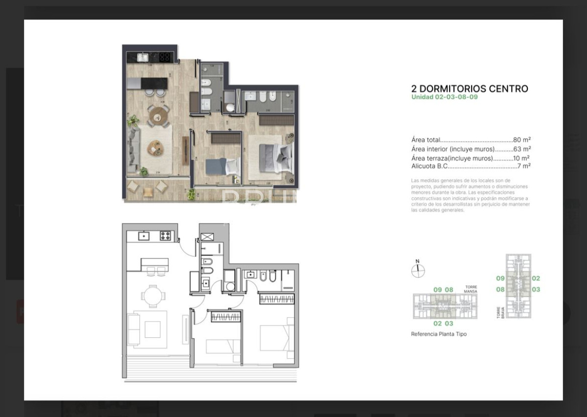 Apartamento ID.671 - Apartamento en pozo 2 dormitorios