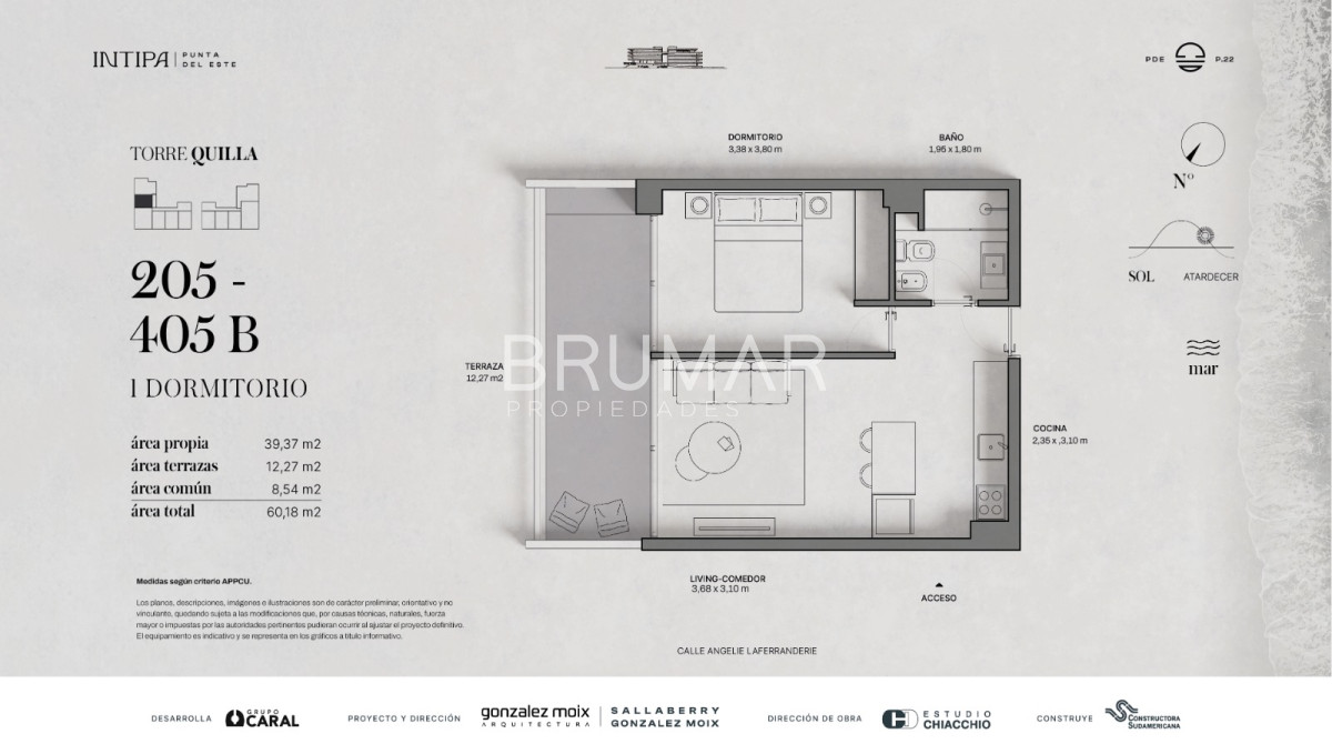 Apartamento ID.664 - INTIPA PUNTA DEL ESTE VENTA DE APARTAMENTO DE 1 DORMITORIO