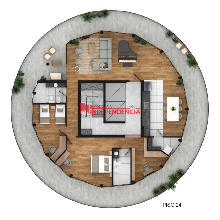 Apartamento ID.137 - PISO 24 PH UN LUJO EN LAS ALTURAS DE PAYSANDÚ 