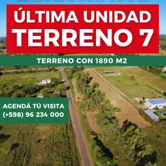 Terreno de 1890 m2 Zona Ruta 3