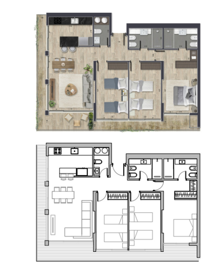 Apartamento ID.126 - Apartamento en venta 3 dormitorios en Torres del este