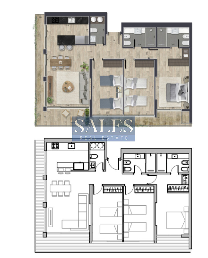 Apartamento ID.1497 - Apartamento en venta 3 dormitorios en Torres del este