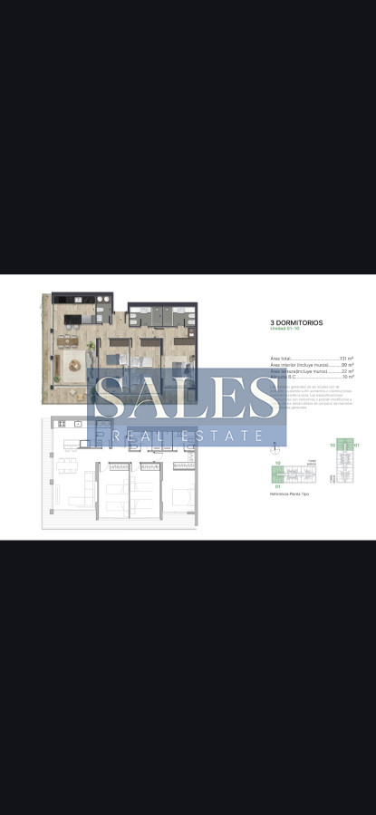 Apartamento ID.1497 - Apartamento en venta 3 dormitorios en Torres del este