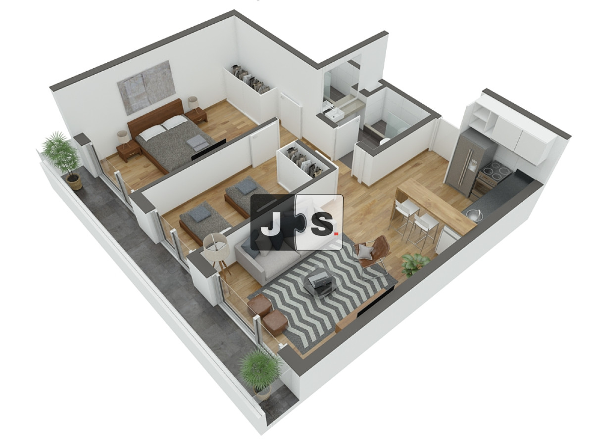 Apartamento ID.3033 - Vendo apartamento 2 dormitorios Parque Rodó