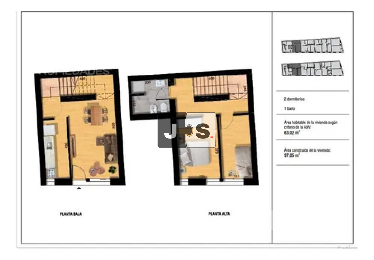 Apartamento ID.3688 - Vendo Loft, 2 Dormitorios, 2 Baños, Barrio Aguada