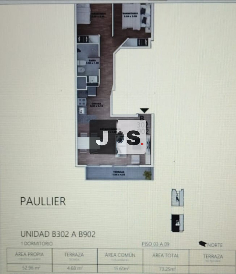 Apartamento ID.3278 - Venta Apartamento 2 Dormitorios, Psicina, Barbacoa, Cordon