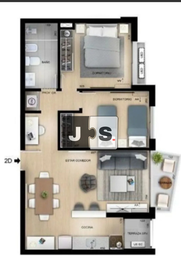 Apartamento ID.3586 - Alquiler apartamento 2 dormitorios Centro