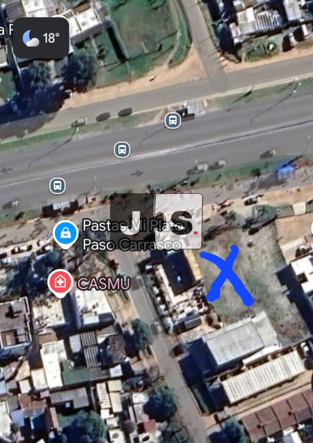 Terreno ID.1835 - Venta y alquiler terreno 514 m2 Paso Carrasco C. de la Costa
