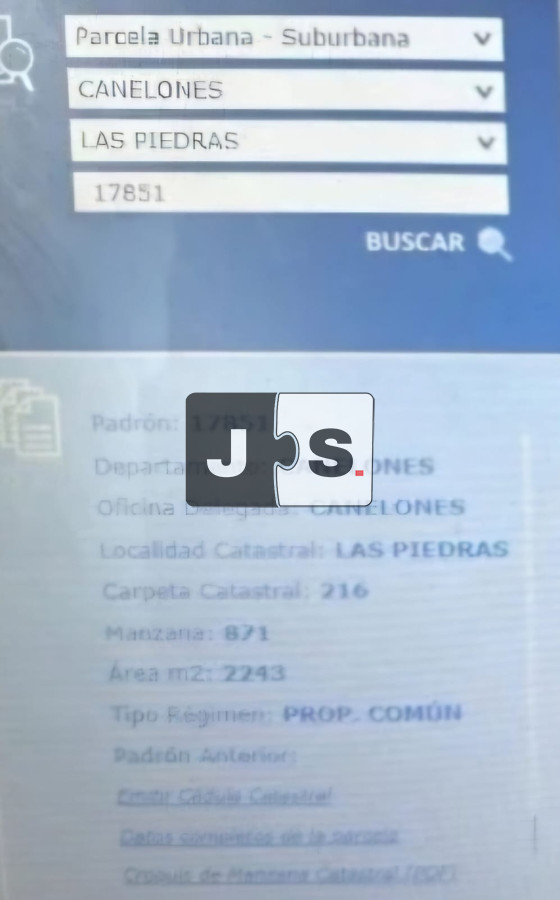 Terreno ID.3209 - Venta terreno 2243m* Las Piedras Canelones