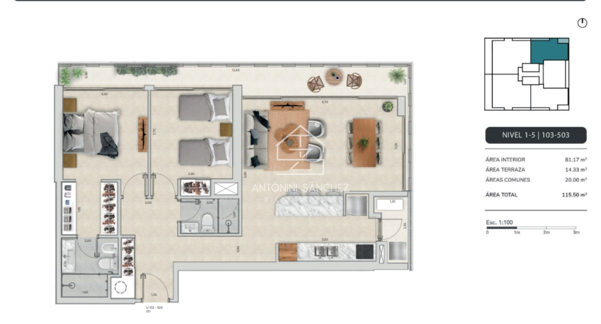 Apartamento ID.923 - Venta 2 Dormitorios Apartamento a estrenar Punta del Este