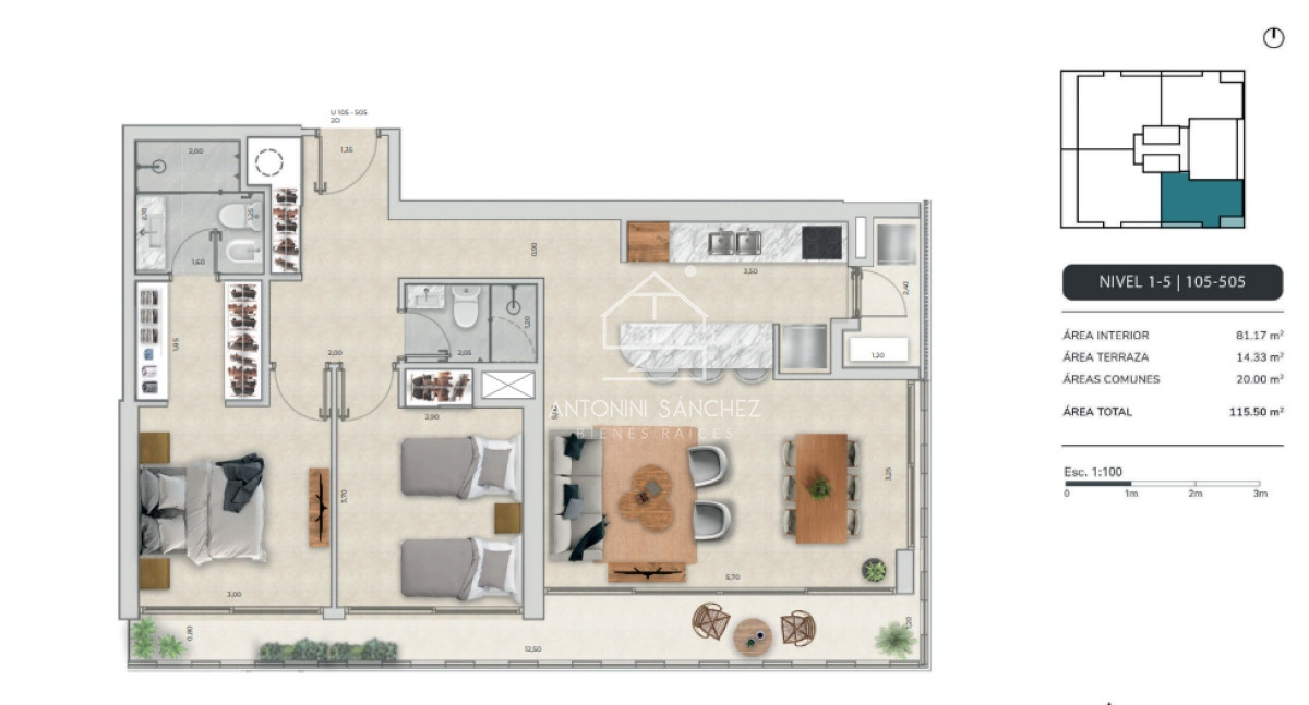 Apartamento ID.923 - Venta 2 Dormitorios Apartamento a estrenar Punta del Este