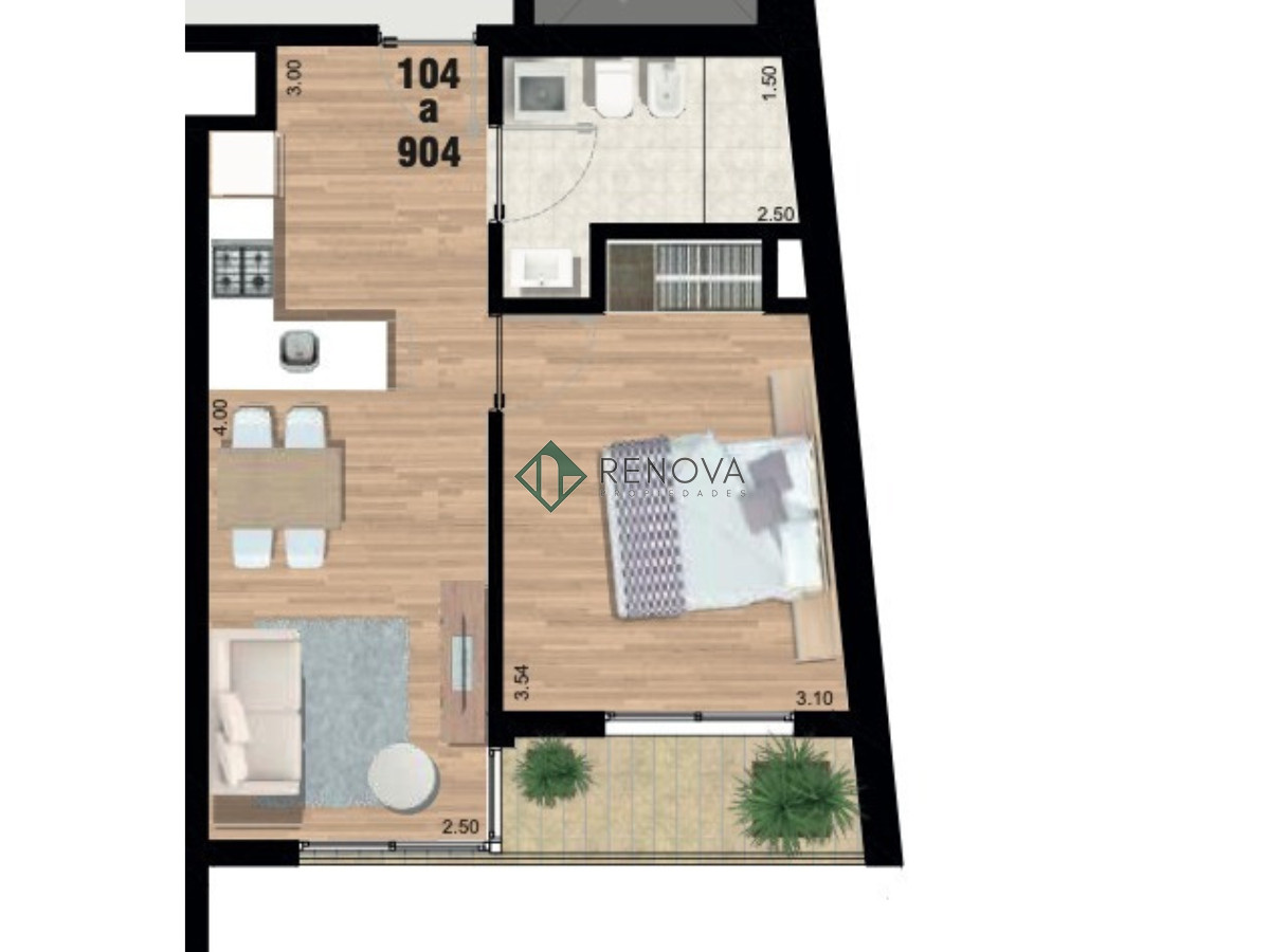 Apartamento ID.750 - Venta Apartamento 1 Dormitorio Tres Cruces Montevideo N 