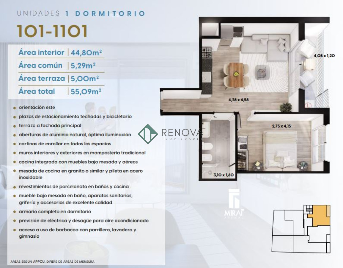 Apartamento ID.637 - Proyecto Miraf Arenal