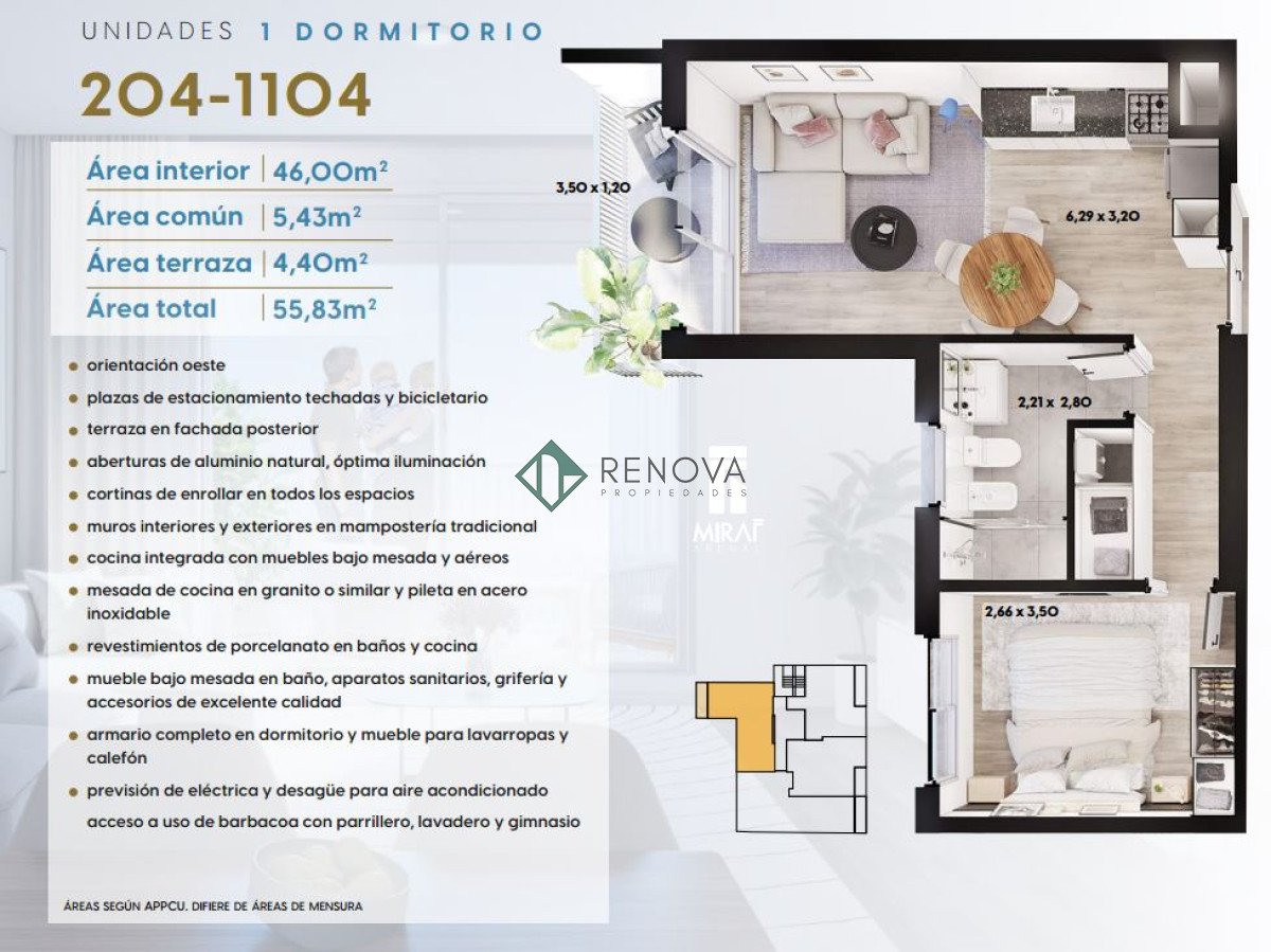Apartamento ID.637 - Proyecto Miraf Arenal