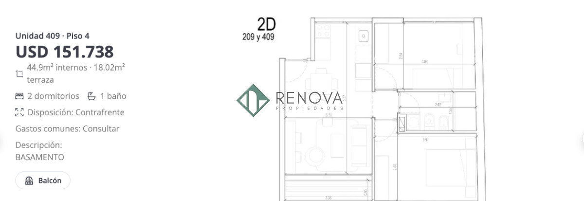 Apartamento ID.845 - Proyecto: 01 VISTA