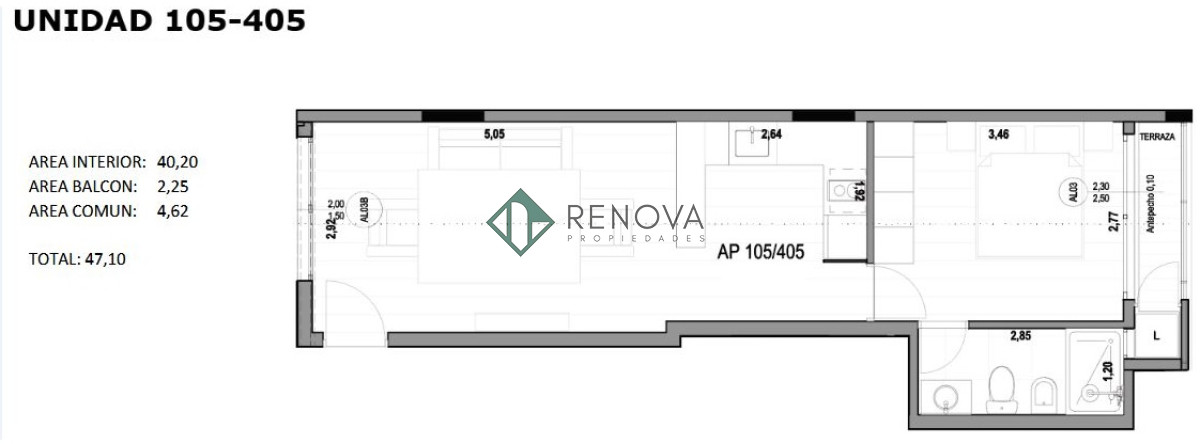Apartamento ID.571 - Proyecto: Plaza Goes 204 