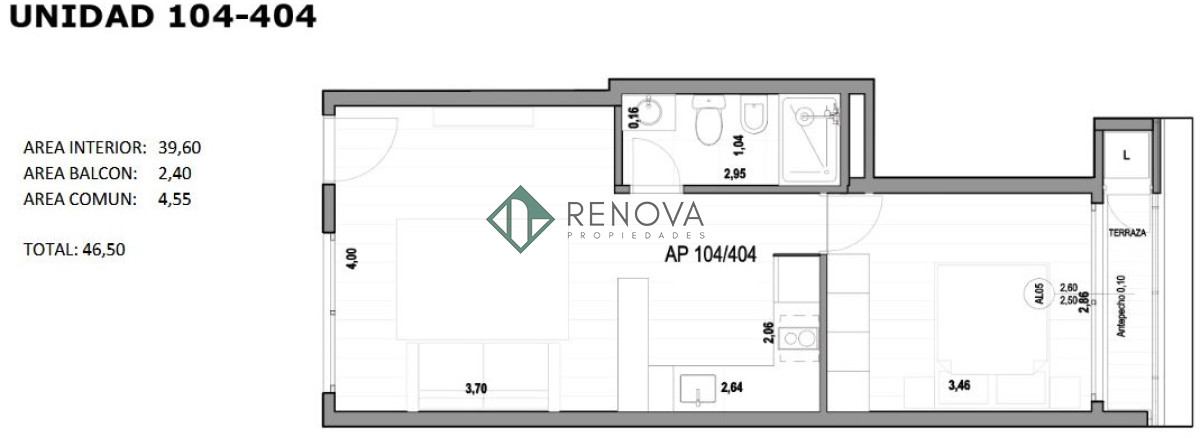 Apartamento ID.571 - Proyecto: Plaza Goes 204 