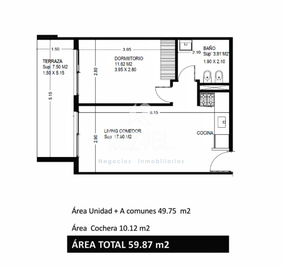 Apartamento ID.1119 - Apartamento 1 Dormitorio en La Cañada - Ideal Inversores con Beneficios Impositivos