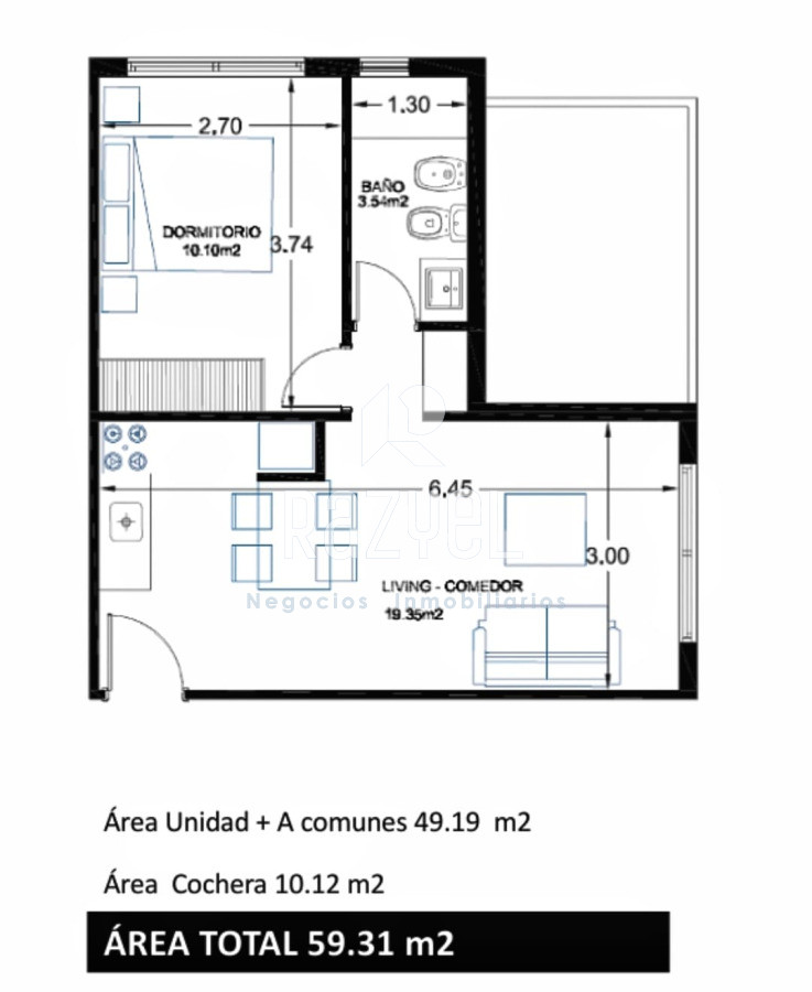 Apartamento ID.1120 - Apartamento 1 Dormitorio Piso 7 - Vista a Isla Gorriti con Beneficios Impositivos