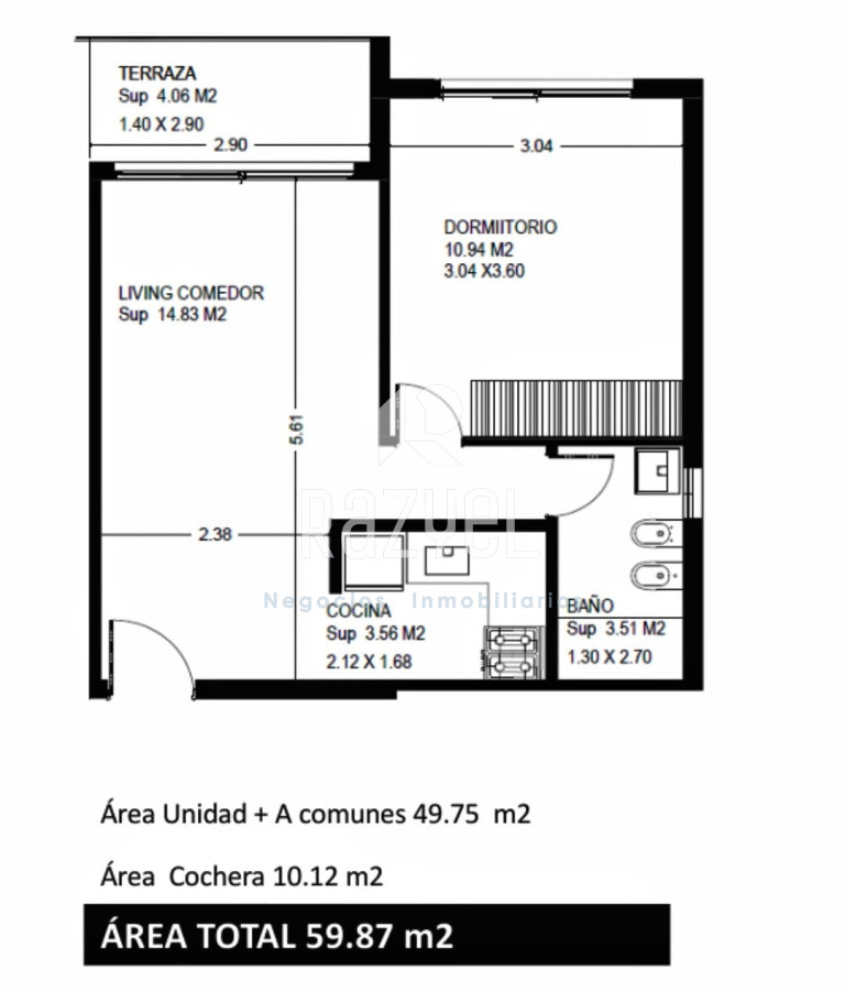 Apartamento ID.1118 - Apartamento 1 Dormitorio - Ley Vivienda Promovida - Ideal Inversores