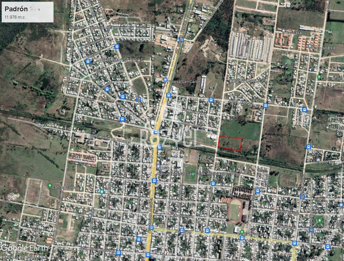 Terreno ID.1074 - San Carlos, 22.826m2 y 11.976m2  en venta ideal para fraccionamiento y reventa de lotes.