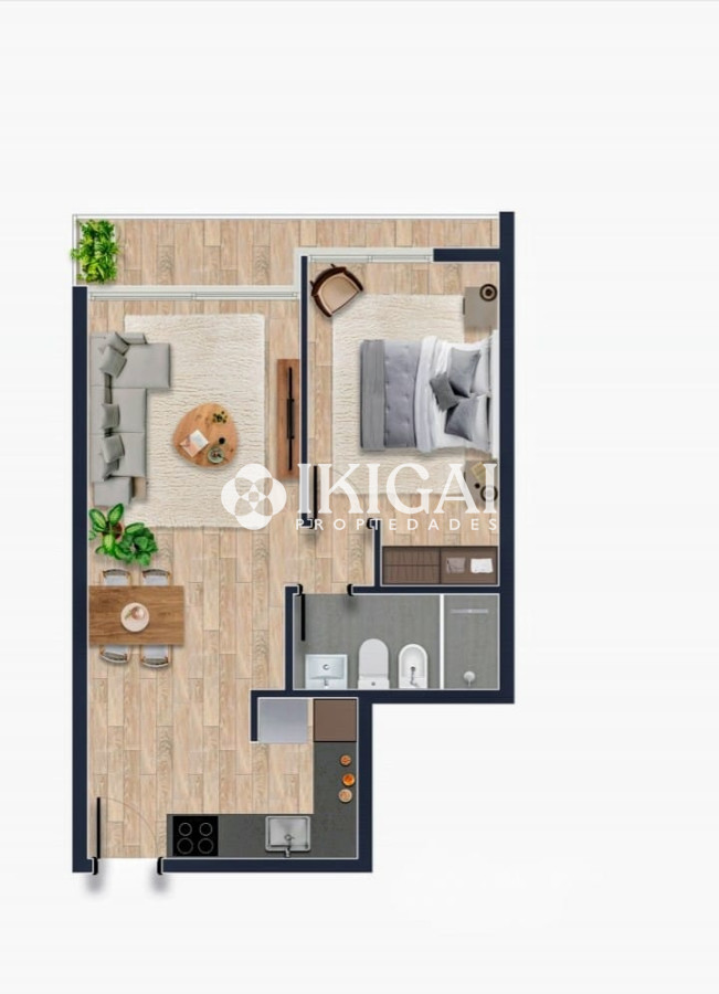 Apartamento ID.40 - VENTA DE APARTAMENTO A ESTRENAR DE 1 DORMITORIO, PENINSULA PUNTA DEL ESTE 