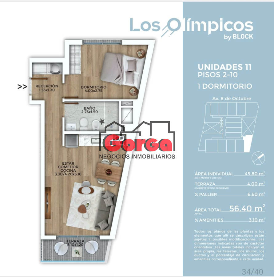 Apartamento ID.466 - Edificio Los Olímpicos, unidades de 1 dormitorio 