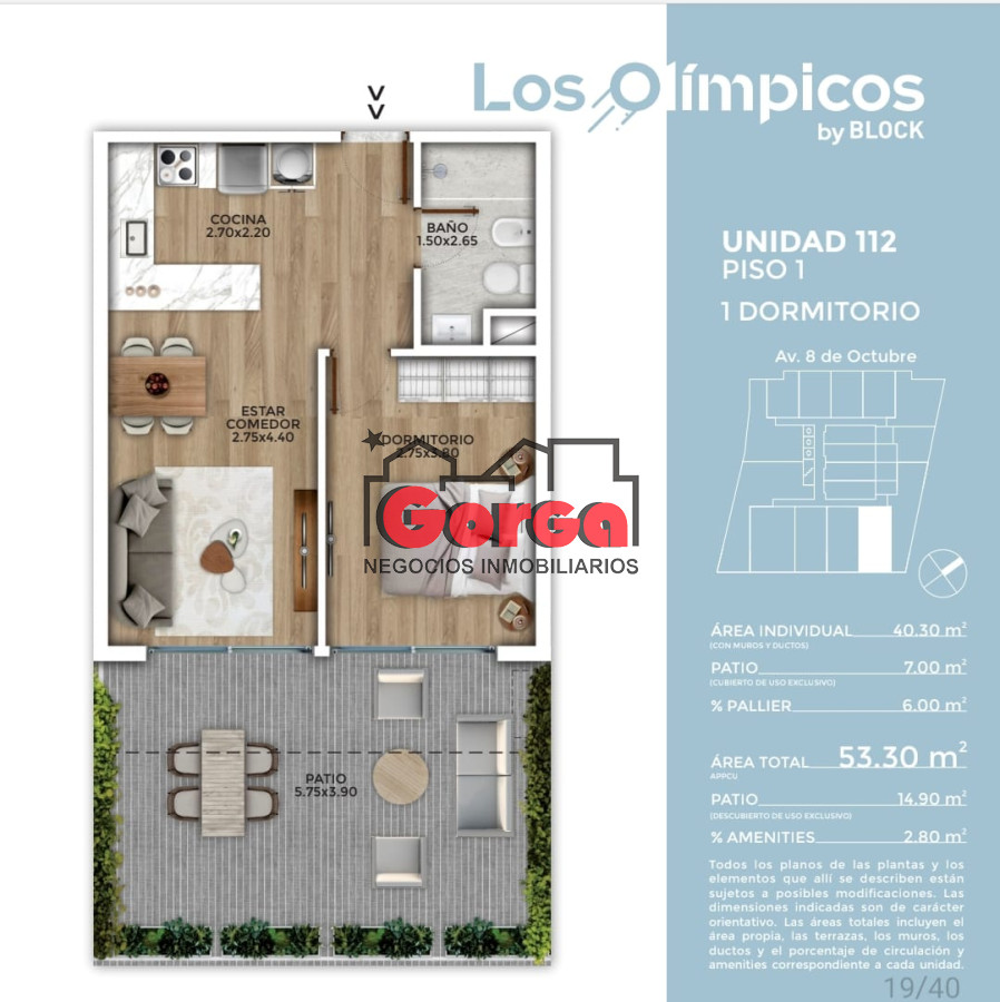 Apartamento ID.466 - Edificio Los Olímpicos, unidades de 1 dormitorio 
